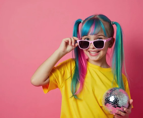 Children with birthday cake