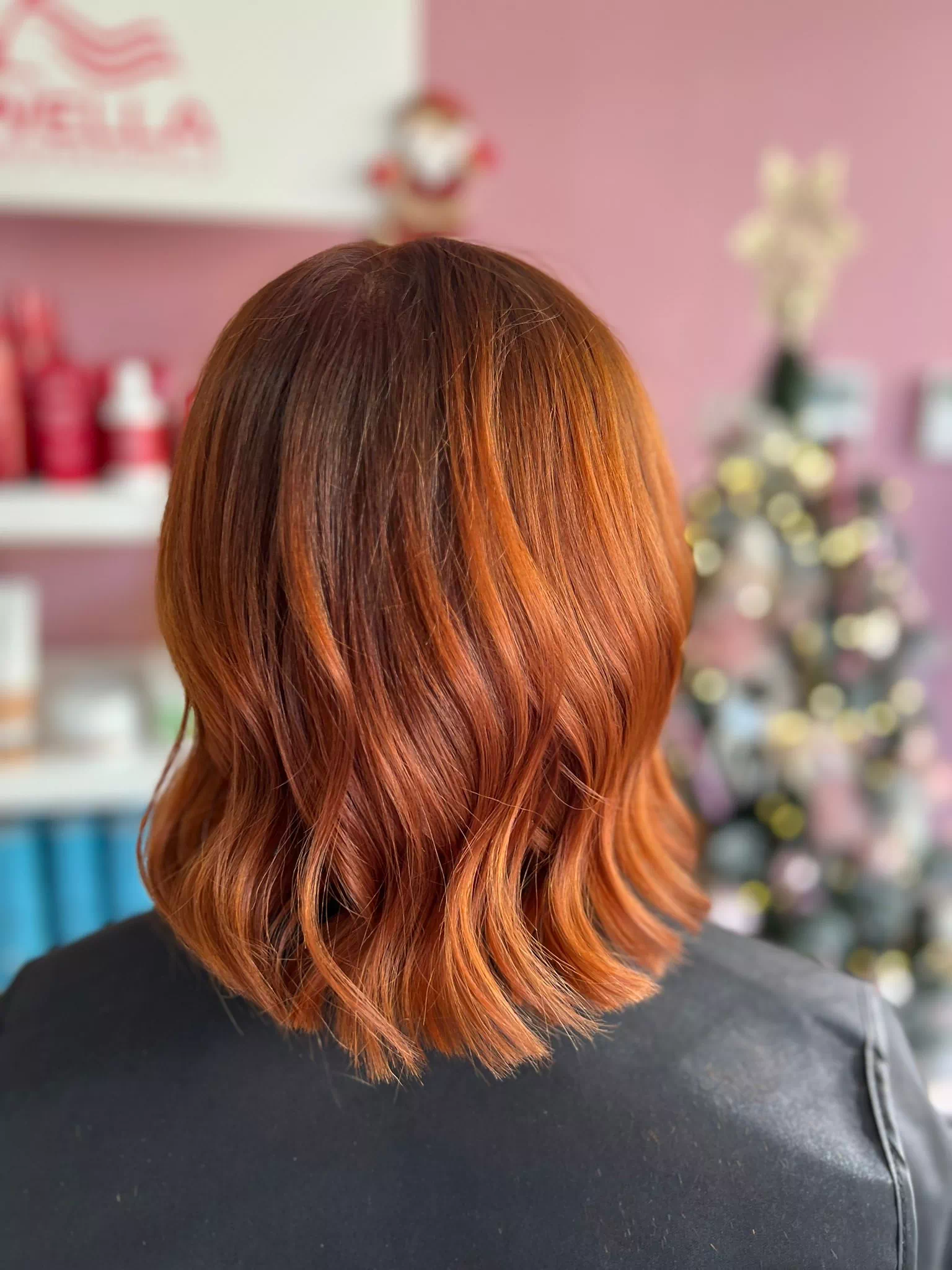 Hair after colouring service in salon in Staines